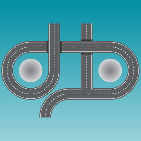 Vector illustration of road branchのイラスト素材