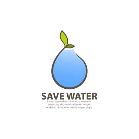 Logo concept for save waterのイラスト素材
