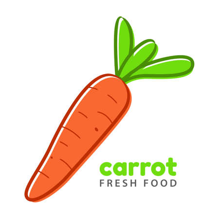 Carrot fresh food logo design vector templateのイラスト素材