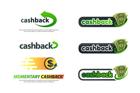 Set of different variants cashback serviceのイラスト素材