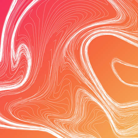 Vector illustration of wave distorted lines on colorful background.のイラスト素材