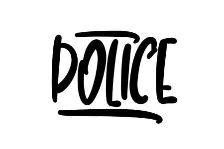 Police hand drawn lettering for business, print and advertising.のイラスト素材