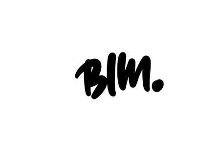 BLM hand drawn lettering symbol for business, print and advertising.のイラスト素材