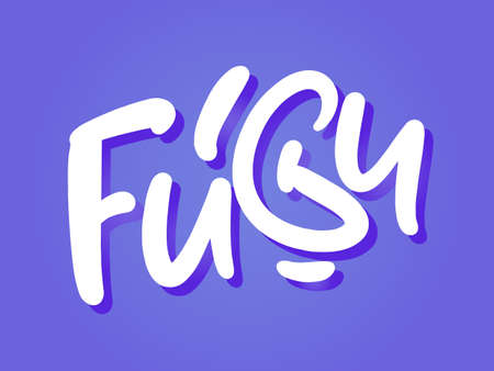 Fugu hand drawn lettering for business, print and advertising.のイラスト素材