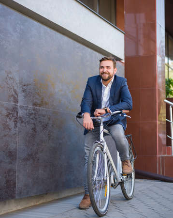 A businessman is going to leave for work or another meetingの写真素材