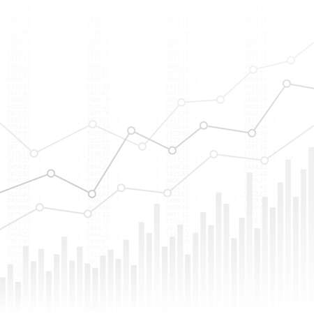 Histogram vector line icon illustration on white background.のイラスト素材