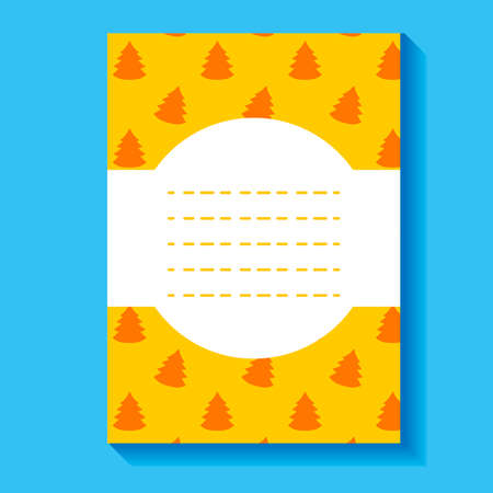Yellow greeting card with a place for an inscription. Vector illustration. Banner.のイラスト素材