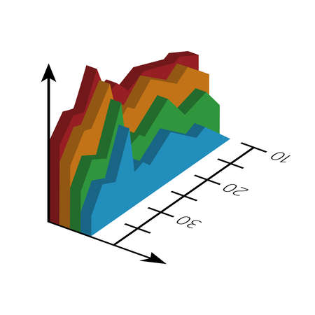 Creative infographic, business information diagram showing growth and success. Business concept, vector illustration.のイラスト素材