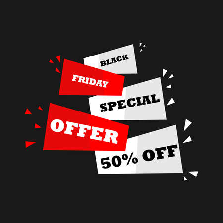 Banner black Friday, big sales. Vector illustration.のイラスト素材