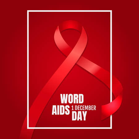 Banner for the World Day against AIDS. Vector illustration.のイラスト素材