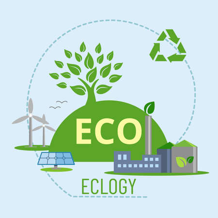 A banner depicting the conservation of nature through an ecosystem. The concept of nature...