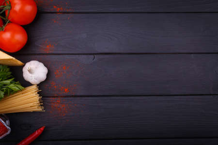 The table of which are healthy products. View from above. Indoors.の写真素材