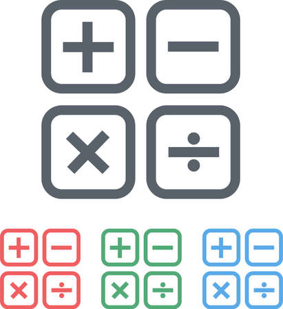 Elements of the calculator. Vector illustration.のイラスト素材