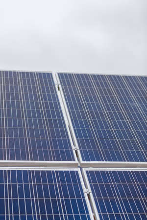 Four sections of a solar battery close-up. Front viewの写真素材