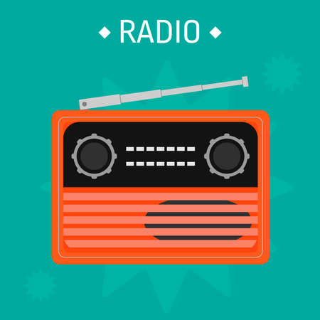 A radio   retro model. Vector illustration.のイラスト素材