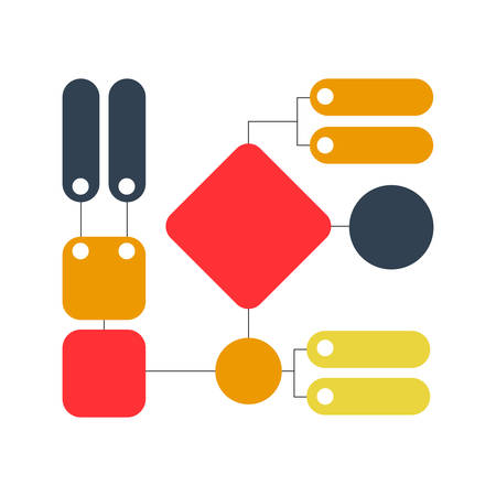 Multicolored structural schemes, diagrams, web designs. Business structure concept. Vector design Illustration.のイラスト素材