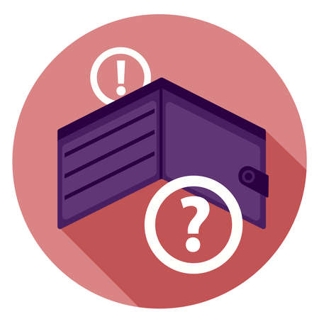 An empty purple wallet icon.のイラスト素材