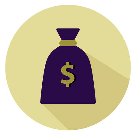 Money bag vector icon.のイラスト素材