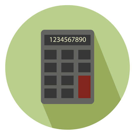 Calculator icon isolated over white background.のイラスト素材