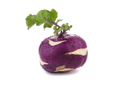Fresh whole purple radish isolated on a white background with copy space. Organic food