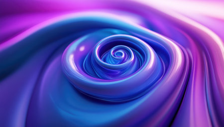 Abstract background with purple and blue colors, a beautiful 3D spiral shape, close-up. --ar 53:30 --v 6.1 Job ID: 3d4d66b4-30ad-4b3c-834f-11728eb0ec44の素材