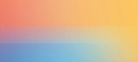 A soft gradient background with an orange, blue, and yellow color scheme. The gradient is smooth from left to right, creating a beautiful and calming effect that can be used for various design projects or as the base of your logo. This gradient has no text or other elements on it, so you have full control over its appearance in your project. It's perfect if you need something gentle and harmonious for your brand or product presentation. --ar 11:5 --v 6.1 Job ID: 5828331c-0f08-4ee4-820e-e07390bedeb4の素材