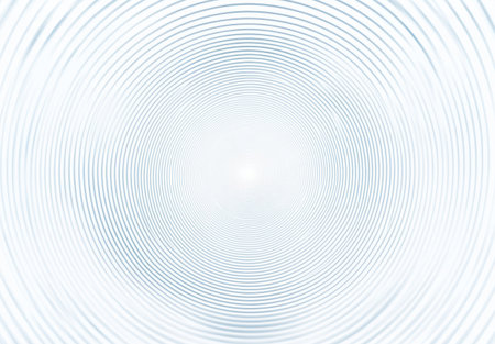 Abstract technology background with circles and lines, vector illustration, white color scheme, light blue, white background, tech elements, futuristic design, digital graphics, flat style, high resolution, detailed. The circular shape is surrounded by three concentric straight line patterns, creating an illusion of depth in the center of each circle. --ar 22:15 --v 6.1 Job ID: 54e1988d-f6d3-4f2e-bb27-87ea9344b419の素材
