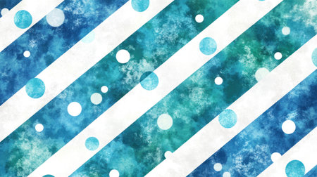 Abstract background with blue and white stripes, bokeh lights, and glowing dots. Abstract design vector illustration of blue and light green stripes on a dark background with blurred circles for decoration or banner design. --chaos 30 --ar 16:9 --v 6.1 Job ID: 64434d01-9215-477e-87d0-ec29a4c13cf5の素材
