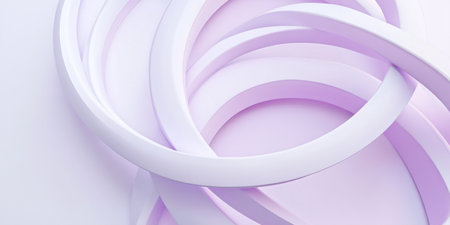 White background, purple and white geometric shapes in the shape of rings, modern style, simple lines, 3D rendering, created in C4D software, high resolution. --ar 2:1 --v 6.1 Job ID: 15def71c-c5f7-4864-8fc6-3406dc79163aの素材