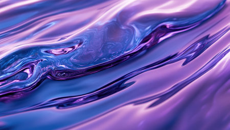 A smooth, wavy liquid with blue and purple colors, a white background, a gradient background, an abstract style, high resolution, a professional photograph, super clarity, a solid color background, colorful, studio lighting, a 3D rendering, a macro shot zooming in on the edge of a water flow, depth of field, hyper-realistic. --ar 53:30 --v 6.1 Job ID: e0936036-23fa-4152-bd59-d8956d67b62dの素材