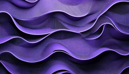 3D render, a pattern of purple lines on a dark background, wave vector line design --ar 26:15 --v 6.1 Job ID: db5ab5aa-9284-4b9b-b893-c558879a17deの素材