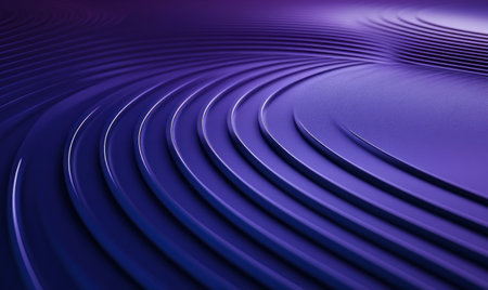 Blue and purple background with geometric lines and circles, 3D rendered illustration, simple shapes, simple design, high resolution, 80s style, minimalism, vector art, sharp focus, high contrast, dark blue and violet color scheme, gradients, minimal, simple, white space in the middle of the composition, web UI design background, minimalistic, simple shapes, 2D --ar 5:3 --v 6.1 Job ID: 51dafccf-0e96-4892-9200-ea12d67ef4faの素材