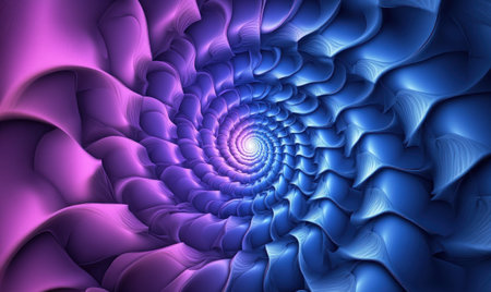 3D render, abstract background with a blue and purple gradient in a spiral shape. --ar 5:3 --v 6.1 Job ID: 7ae084aa-2a0a-4665-bac3-92202324a729の素材