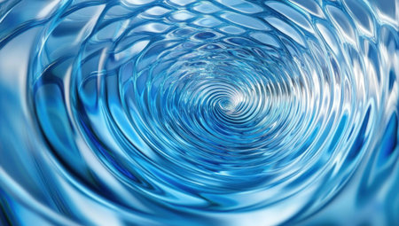 Abstract background with a blue glass spiral and lines, gradient background, 3D rendering illustration. --ar 53:30 --v 6.1 Job ID: eb355e6c-59e1-45d0-a59f-98d35ff5fb7cの素材