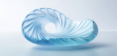 Abstract blue and white background with an abstract glass spiral, glass texture, white, blue, light purple, light green, light blue, transparent, glass effect, spiral in the center of the composition, light reflection on the glass, white background, minimalism, modern style, 3D rendering, illustration, high resolution, high detail, high quality, high sharpness, hyperrealistic, hyper-detailed, hyper-realistic, high-resolution, high-quality. --ar 21:10 --v 6.1 Job ID: 1277bda2-4e49-42ed-9c36-9f9354ddd5cdの素材