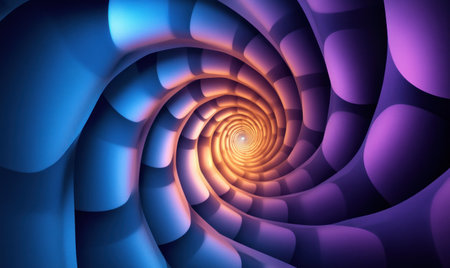 3D render, abstract background with a blue and purple gradient color in the shape of a spiral. --ar 5:3 --v 6.1 Job ID: 2b573b7f-08b6-4280-8a33-a2bf6bba3c5cの素材