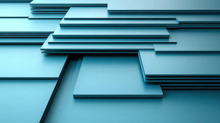 Blue background with a blue rectangle in the center, featuring an angle of 45 degrees and showcasing a minimalist style. The composition includes geometric shapes for adding depth to the design. This would be suitable as a wallpaper or cover. --chaos 30 --ar 16:9 --v 6.1 Job ID: 108a69bf-a868-4544-98d6-97f1ed73aeb0の素材