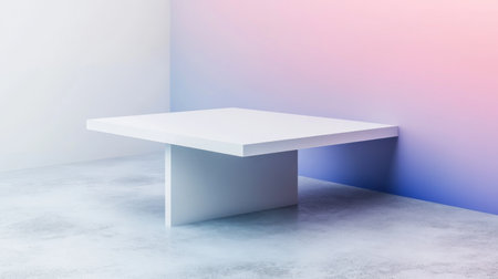 Isometric, minimalist composition of two simple shapes, with pastel color gradients, isolated on a grey background, 3D render. --chaos 30 --ar 16:9 --v 6.1 Job ID: 6aa60292-4a2f-468e-9c73-f0a22994d001の素材