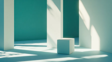 Blue background with three cubes in the foreground, simple shapes, minimalist style, 3D rendering, created in C4D software, high resolution. --chaos 30 --ar 16:9 --v 6.1 Job ID: 594aadc8-6f26-4638-aab1-af07215a45feの素材