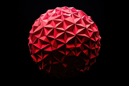 3D sphere made of red triangles, black background, in the style of Blender --ar 3:2 --v 6.1 Job ID: 71a41a75-19a7-4e4d-8a0b-7a07ddd4abe8の素材
