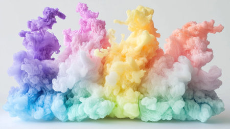 3D render of colorful flowing lines on a white background, with fluid and dynamic shapes and vibrant colors. High-resolution, professional-quality photograph with HDR, sharp focus, studio lighting, and intricate details. Highly detailed. --chaos 30 --ar 16:9 --v 6.1 Job ID: a52c430e-f391-4d1f-babe-e66b0c94f6b8の素材