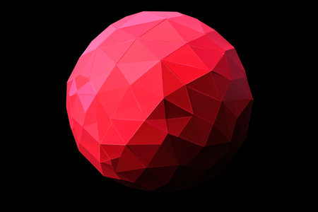 Low-poly sphere made of red triangles, black background, 3D render, Octane render, Blender. --ar 3:2 --v 6.1 Job ID: c321b079-fb27-4869-b5f8-a372de340ecaの素材