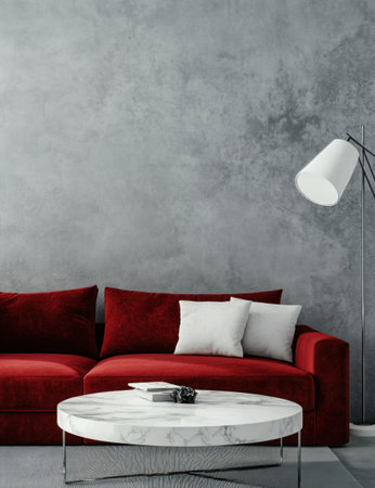 Red sofa, white marble coffee table, floor lamp, gray wall background, modern minimalist-style living room interior design. --ar 23:30 --v 6.1 Job ID: a3c79e6b-cc4c-45ba-8d0a-8abf18e6eb96の素材