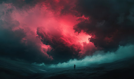 Red clouds, epic cinematic photography, dark fantasy Dramatic skies, sweeping landscapes, and fantastical elements come together in this captivating artwork. The vibrant red clouds create a sense of foreboding, while the cinematic composition and attention to detail evoke a sense of grandeur and scale. The dark fantasy themes suggest a mysterious and otherworldly narrative, inviting the viewer to explore the depths of the imagined realm. --ar 5:3 --v 6.1 Job ID: e1132d9a-14df-4281-93b2-169caa23ce26の素材