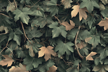 A camouflage pattern with leaves and branches, such as the 'Realwood' style in the style of Realwear Green camo. --ar 3:2 --v 6.1 Job ID: 7a844a74-a8a6-4f6f-9524-e8ef78561e6cの素材