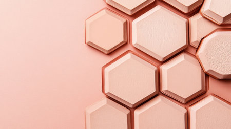 Abstract background with geometric shapes and hexagons, a technology or digital concept banner design. White space for text. Pastel colors. --chaos 30 --ar 16:9 --v 6.1 Job ID: be9f69c9-271a-45b7-8469-16366280647eの素材