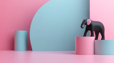 Abstract 3D render, a set of curved cylinder shapes with a gradient background in pink and blue pastel colors, a minimal concept for design use. --chaos 30 --ar 16:9 --v 6.1 Job ID: de25da01-ba1c-45ae-8a69-c592af79e518の素材
