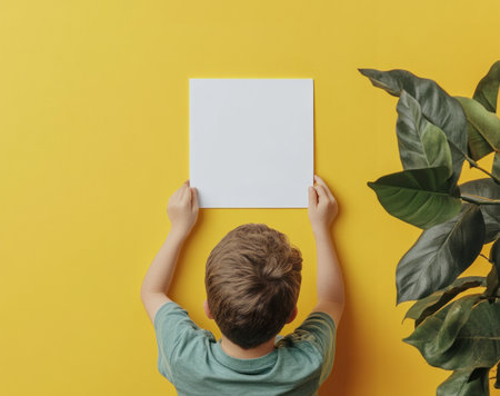 A5 white vertical paper mockup on a yellow background, simple design, flat lay, minimalist style, vector illustration, high resolution, high quality, high detail, high sharpness, hyper-realistic, hyper-detailed, high natural light, hyper-realistic photography. --ar 19:15 --v 6.1 Job ID: 011e7dde-6c74-491d-8061-ba3590b9f0b1の素材