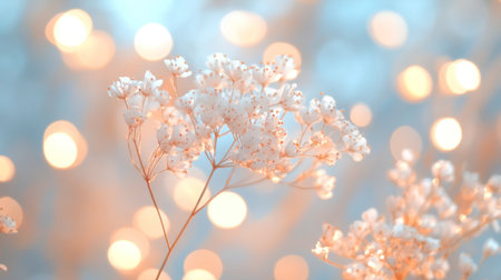 Abstract blurred background with white bokeh and light blue snowflakes, space for text or design. Abstract blurred background with white bokeh and light blue winter snowflakes, space for text or design. Close-up shooting, 4K, ultra-realism, high detail, in the style of Kodak Ektar, stock photography. --chaos 30 --ar 16:9 --v 6.1 Job ID: 916178bf-1fcf-4c93-8469-b36150dd1a4dの素材