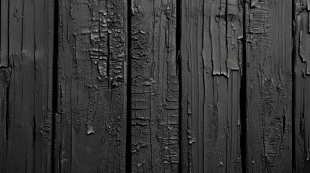 Black wooden banner background with a burning texture, close-up. Black wooden wall pattern for design and text. --chaos 30 --ar 16:9 --v 6.1 Job ID: a08c6ab1-362f-4cfe-ae7f-5c195a54ed82の素材